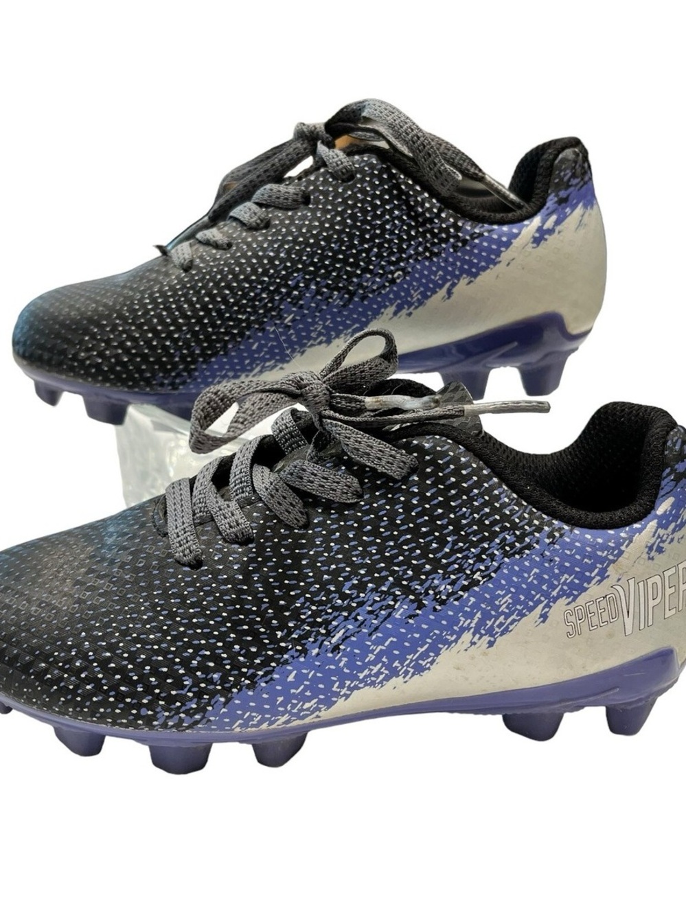 DSG Speed Viper Kids Soccer Cleats in Black, Purple, Gray